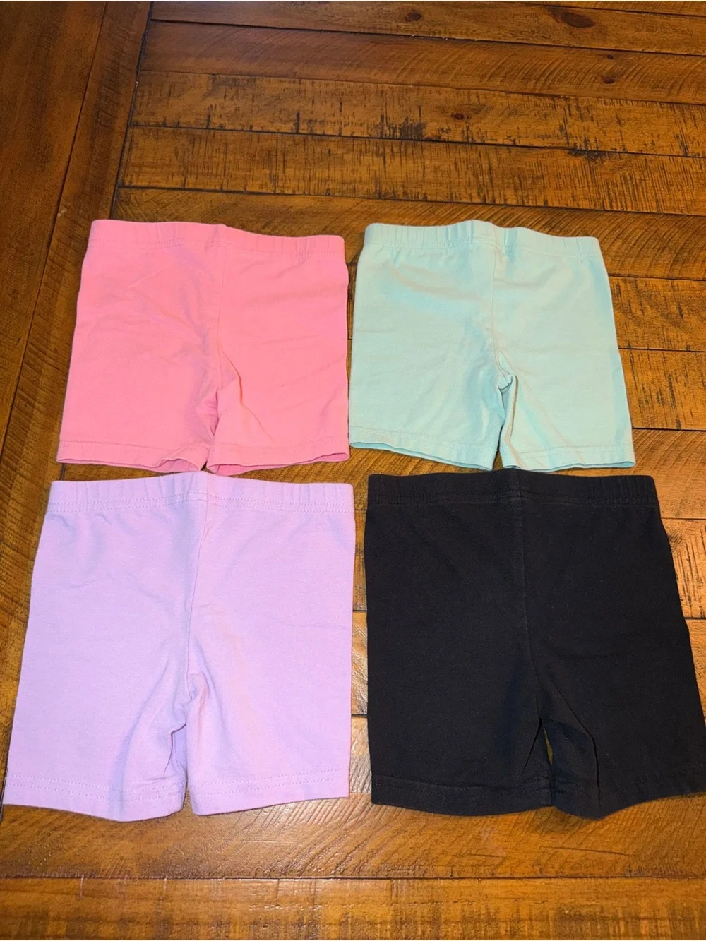 Toddler Girl Stretch Bike Shorts - Pink, Mint, Lavender, Black